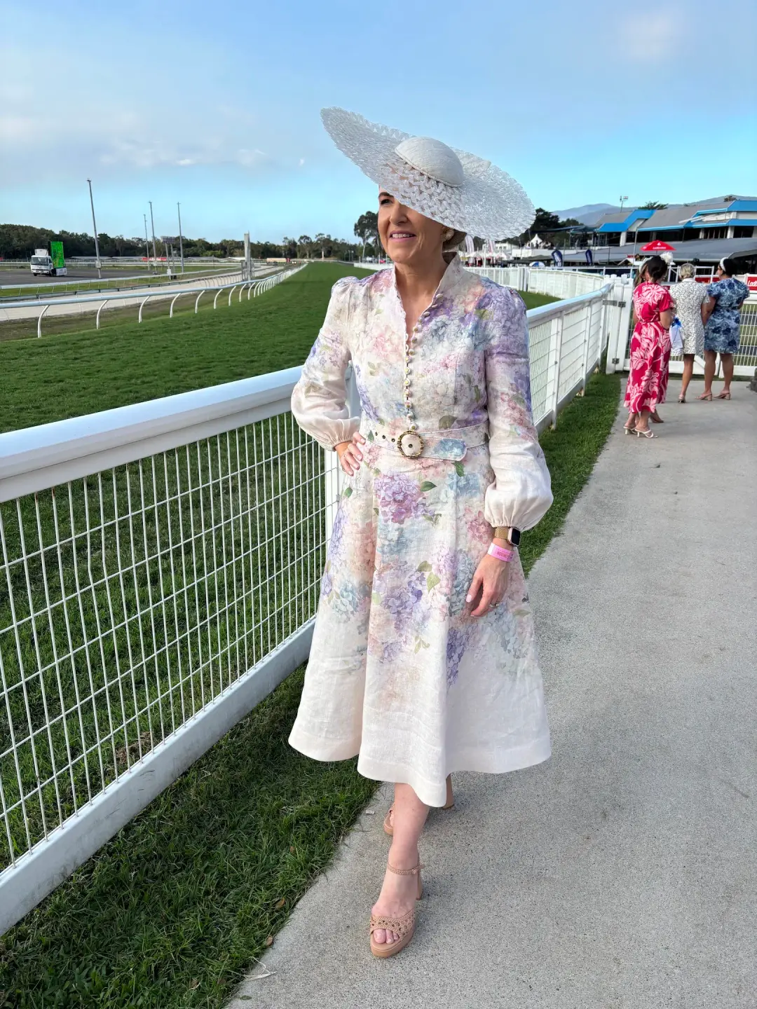 Zimmermann Dawning Button Hydrangea Floral Midi Dress size 2 / 10 - 12 for rent on The Volte - main image