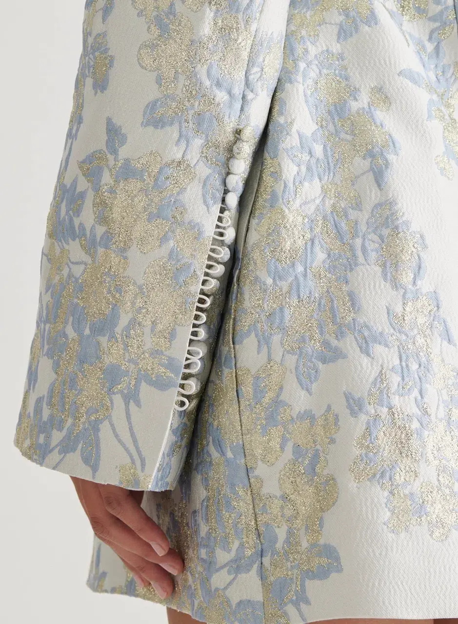 ANNA QUAN Margot Dress in Water Lillies Blue Size 8 AU - Image 12