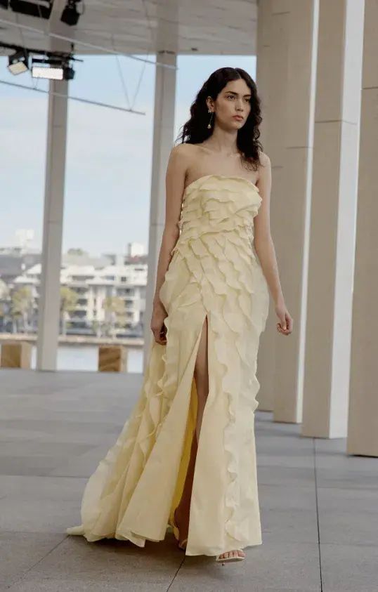 AJE Allairie Gown Butter yellow Size 6 - Image 1