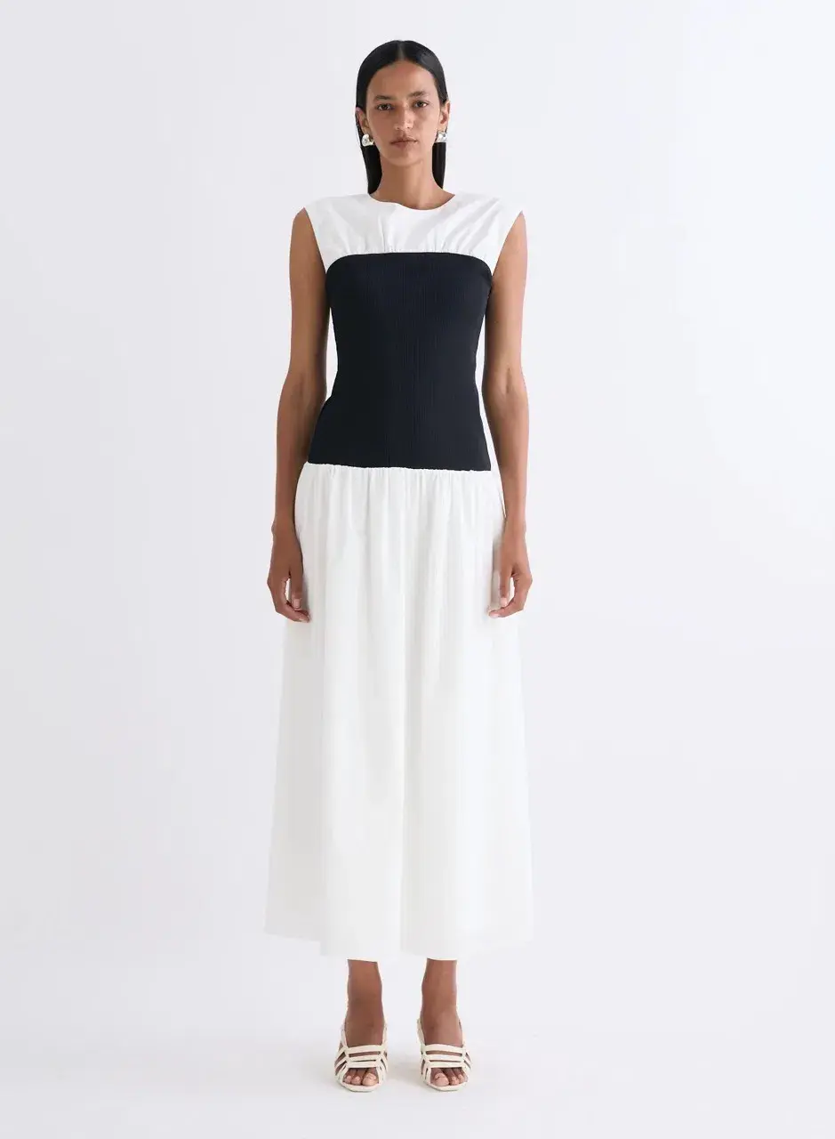 ANNA QUAN Stefania Dress in SWAN Black White Size 6 AU - Image 1