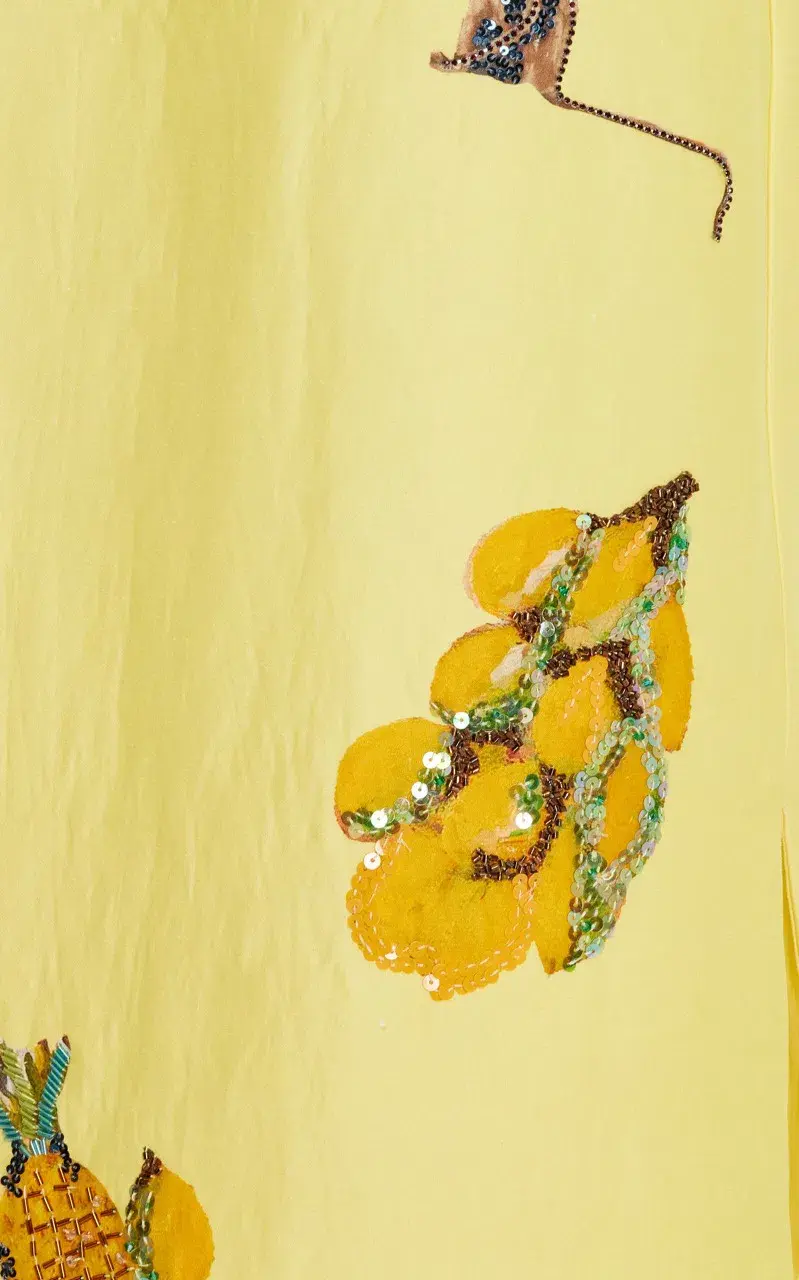 ALEMAIS Diamond Dancer Midi Dress Yellow 10 for rent on The Volte - main image