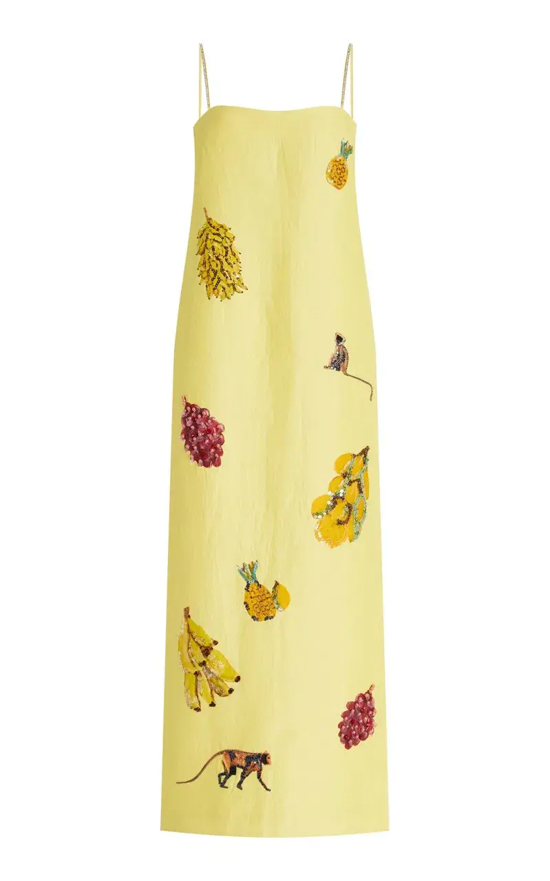 ALEMAIS Diamond Dancer Midi Dress Yellow 10 - Image 13