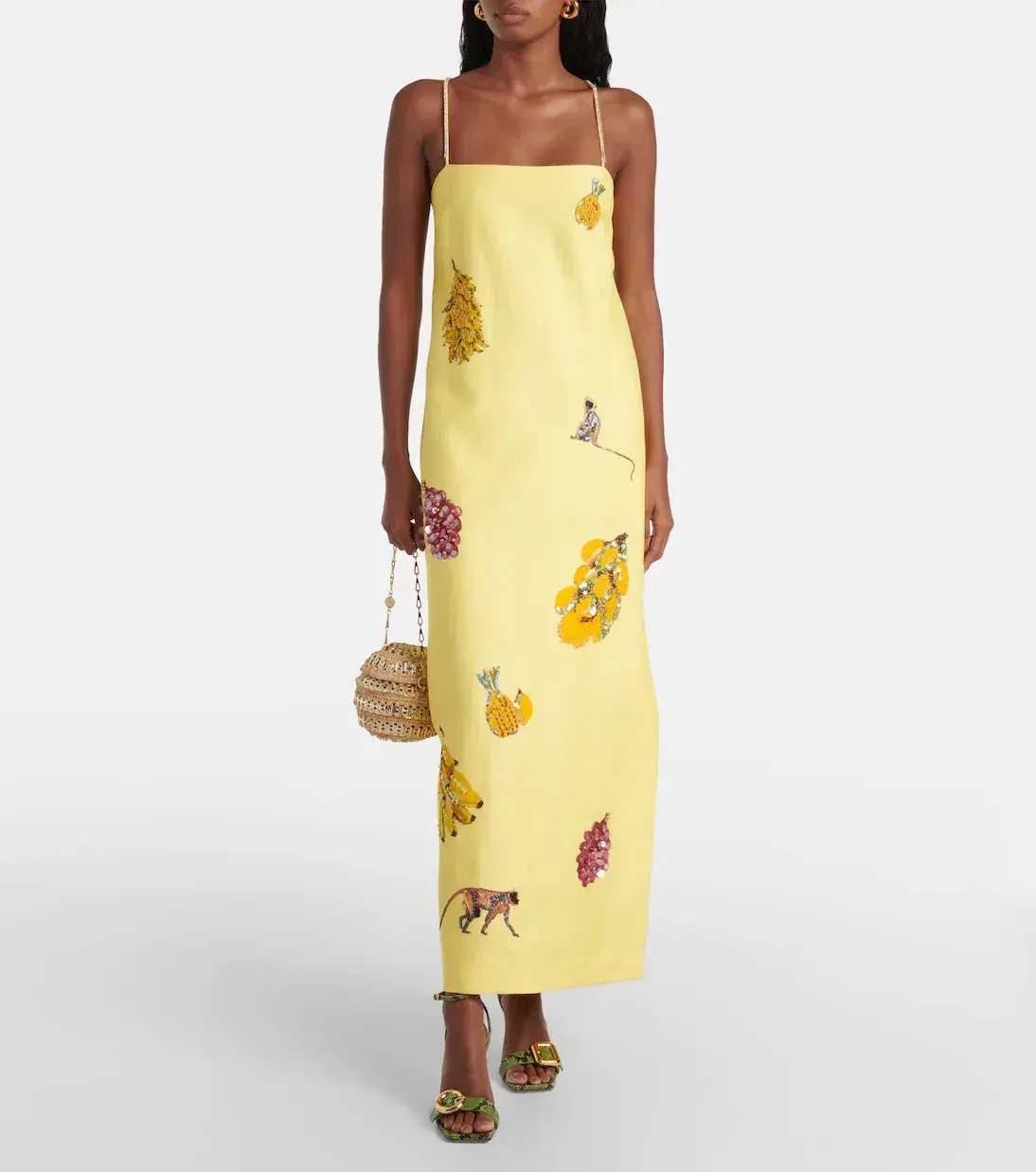ALEMAIS Diamond Dancer Midi Dress Yellow 10 - Image 1