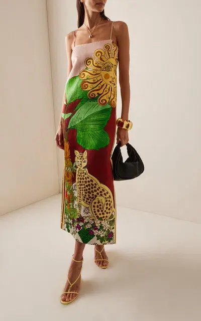 ALEMAIS Tiger Slip Midi Dress 10 - Image 1