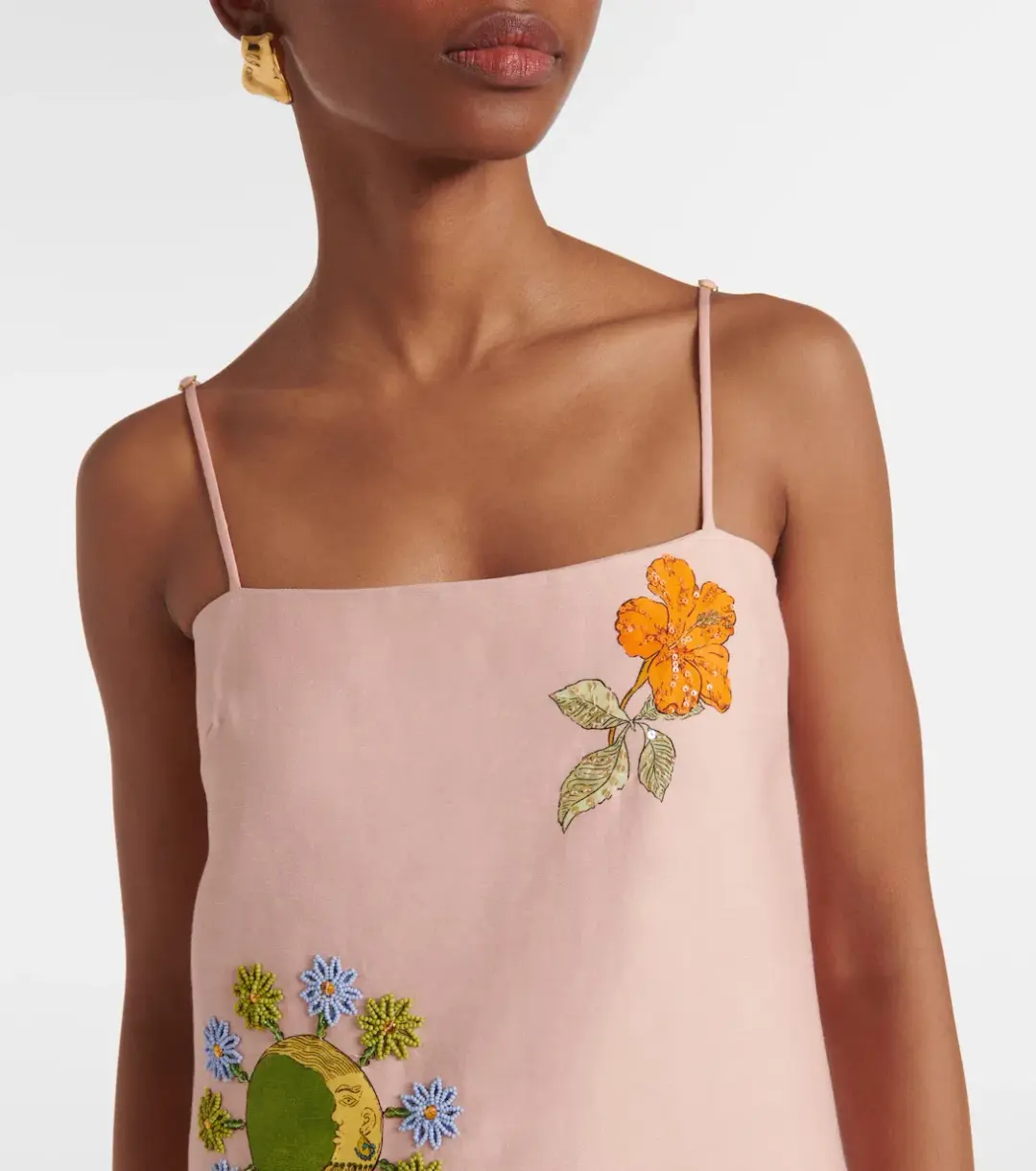 ALEMAIS Exclusive Hazel Printed Maxi Dress Pink Size 10 for rent on The Volte - main image