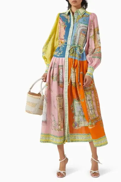 ALEMAIS Monte Midi Shirtdress Size 10 - Image 2