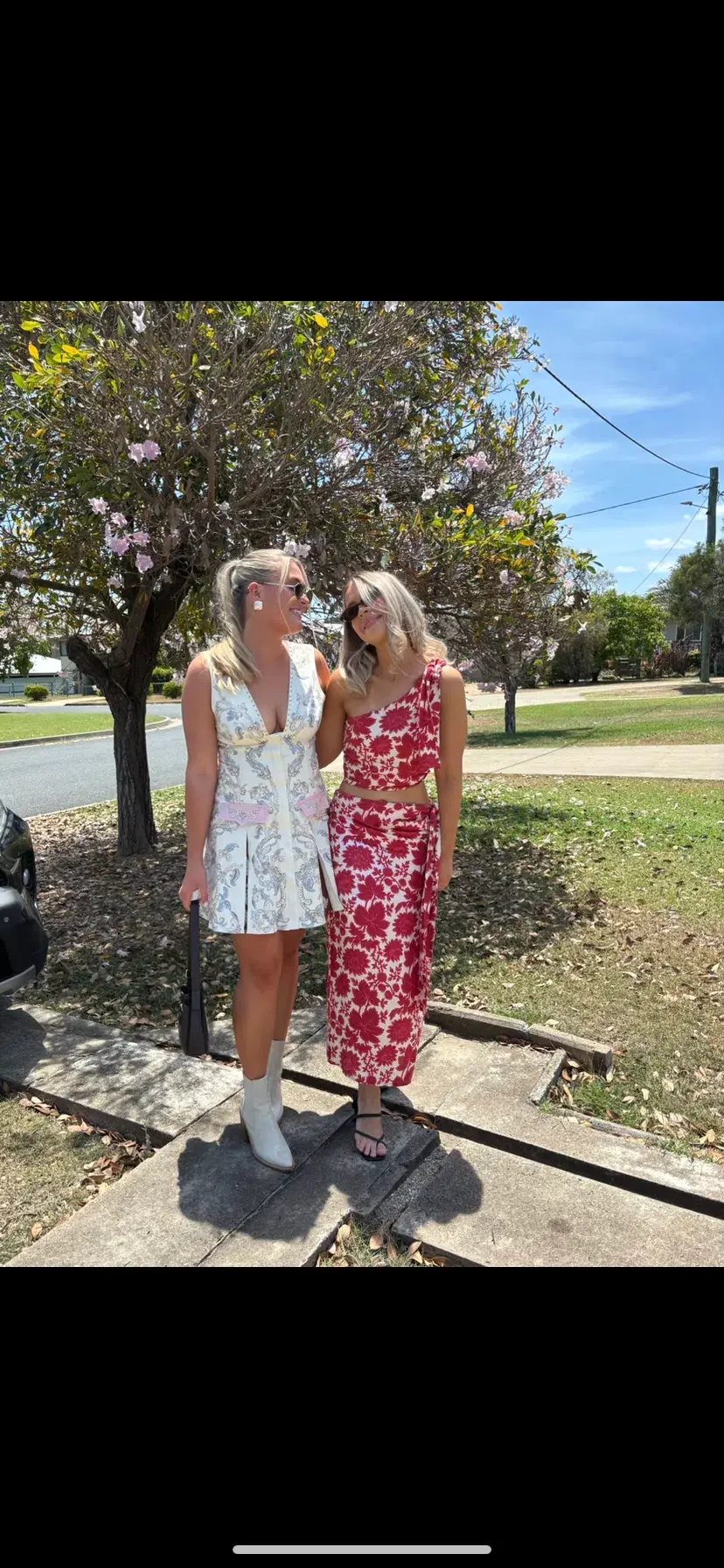 SIR THE LABEL CINTA SET TIE CROP TOP AND SKIRT SET Valentina PRINT TOP 1 SKIRT 0 - Image 2