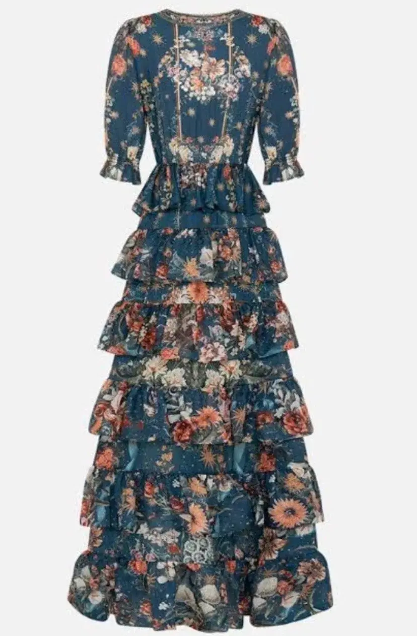 Camilla Puff Sleeve Long Dress She Who Wears The Crown Size S (10) for rent on The Volte - main image