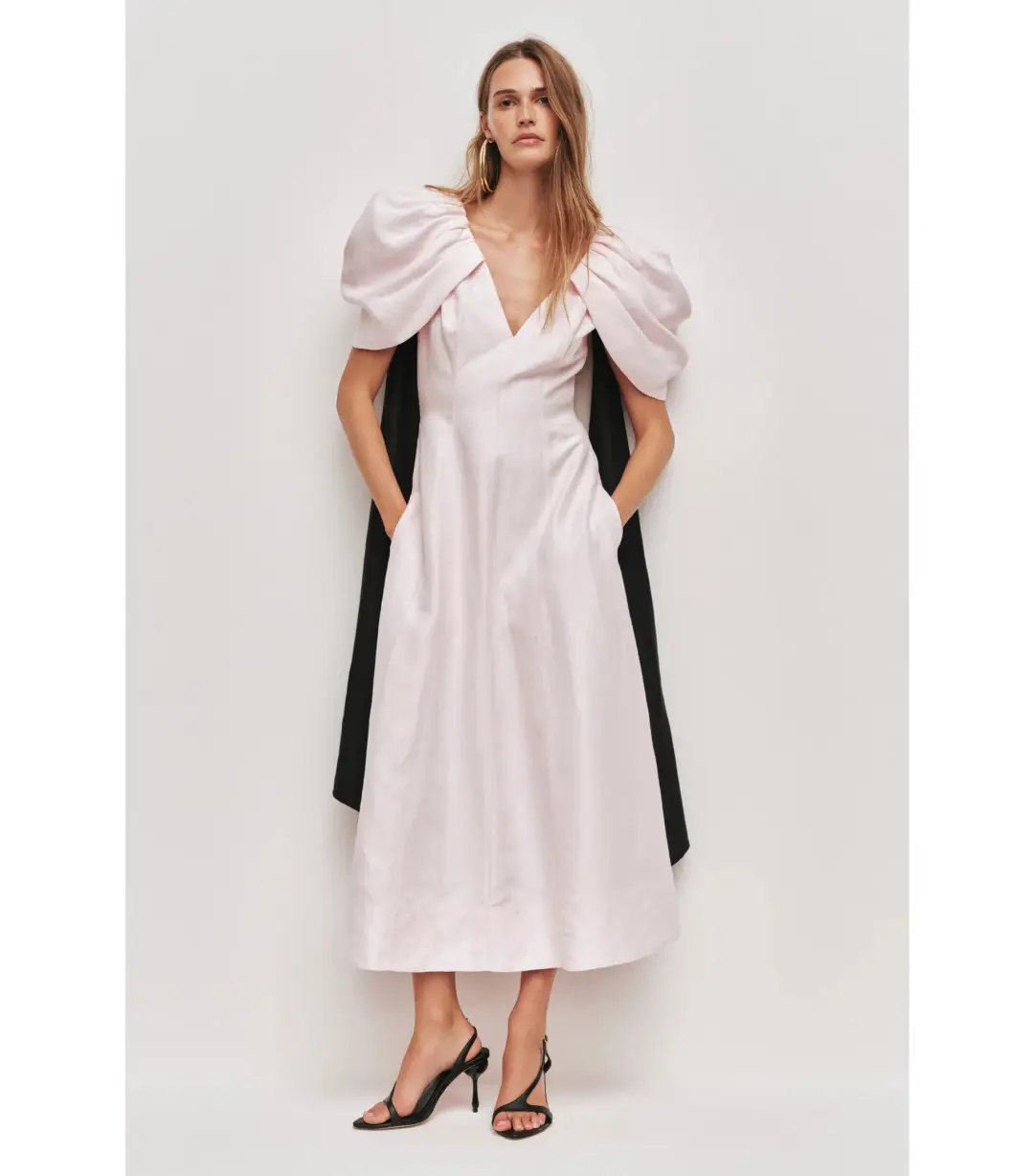 Aje Bisou Midi Dress Pastel pink Size 8 for rent on The Volte - main image