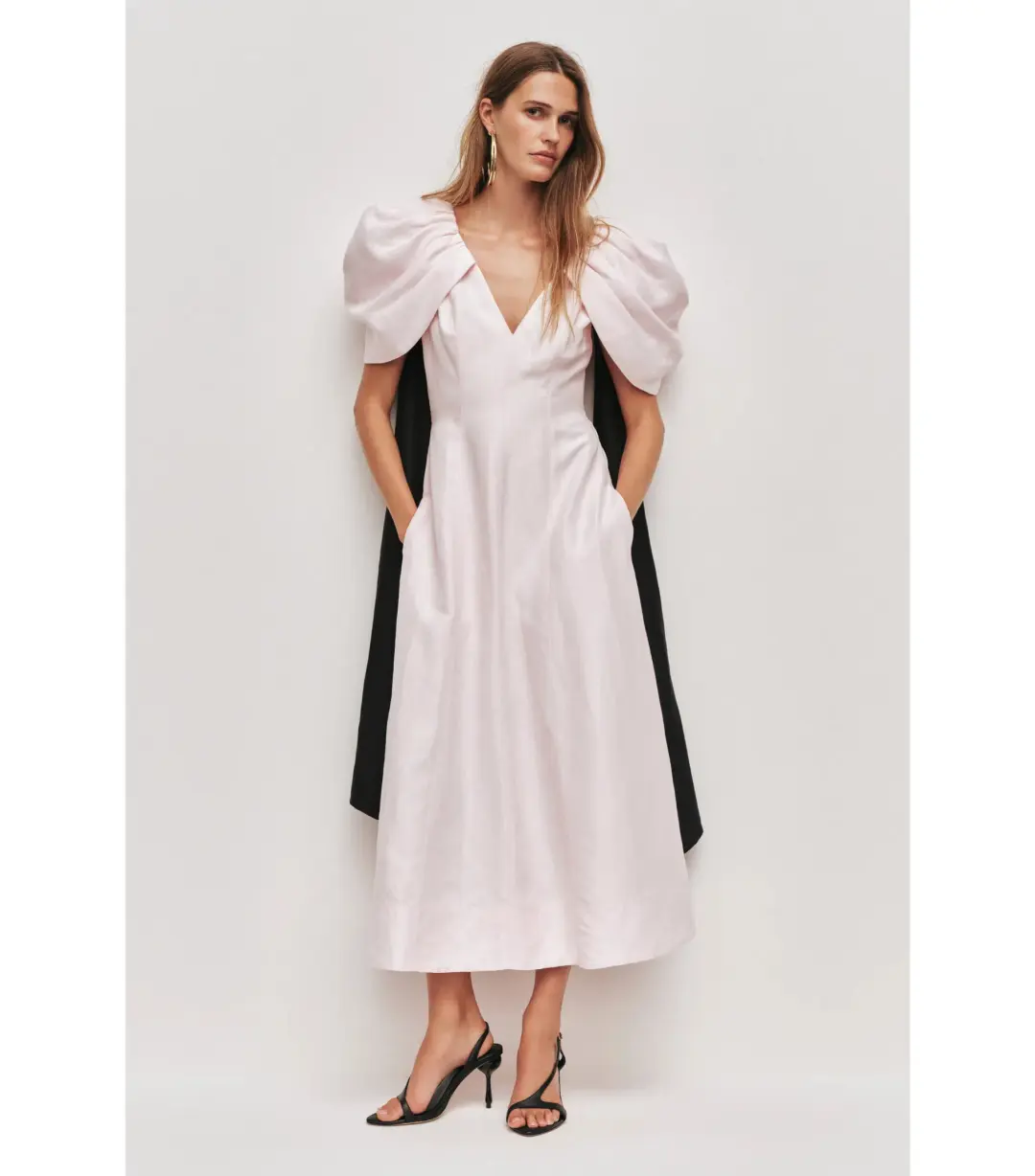 Aje Bisou Midi Dress Pastel pink Size 8 for rent on The Volte - main image