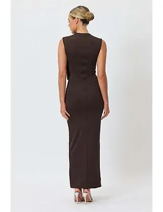 Bianca Bridgett AMARA MAXI DRESS Brown Size 12 for rent on The Volte - main image