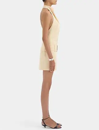 Sir The Label Sabina Belted Mini Dress Butter Size 10 for rent on The Volte - main image