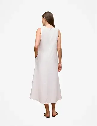 Trenery Peony Linen Sleeveless Column Dress White Size 8 for rent on The Volte - main image