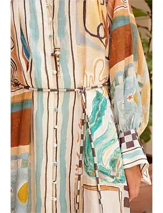 Alemais MICHELLE SHIRTDRESS Multi Size 8 for rent on The Volte - main image