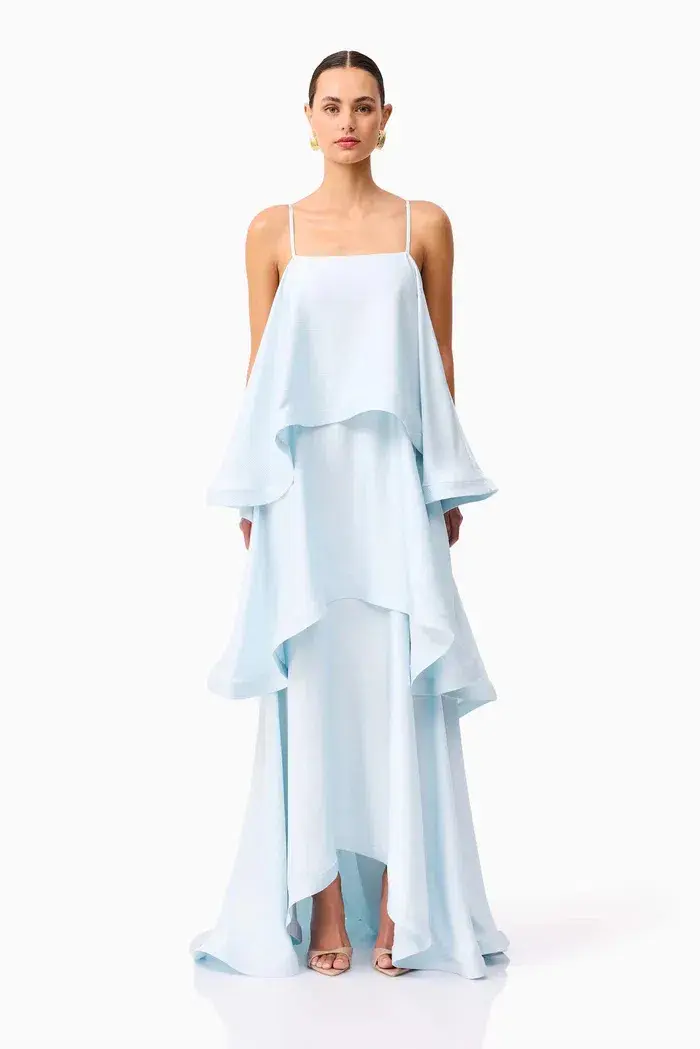 Elliatt Tilly Tiered Maxi Dress Blue Size S / AU 8-10 for rent on The Volte - main image