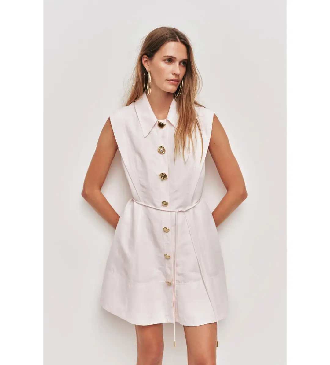 Aje Sacha Mini Dress Pastel Pink Size AU 10 for rent on The Volte - main image