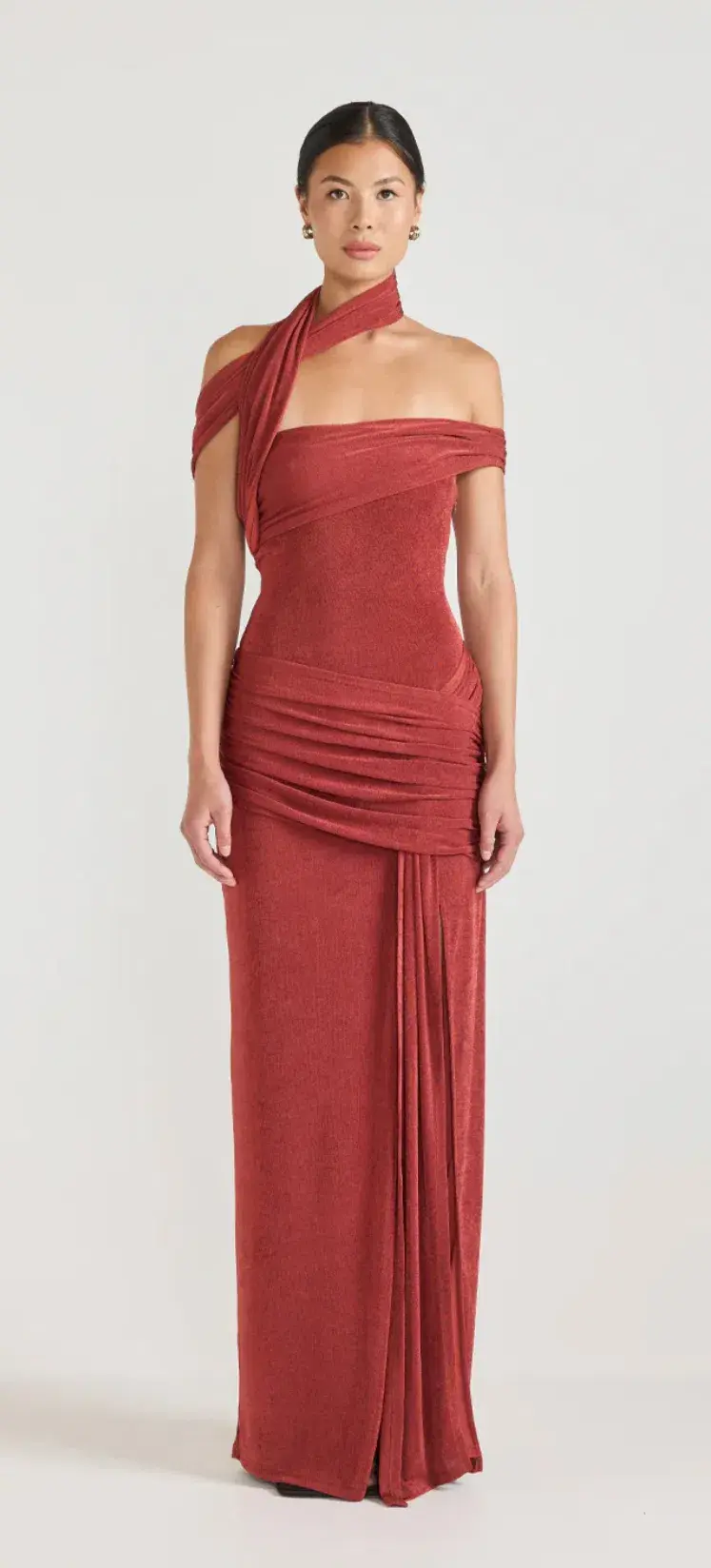 Tojhà Addonia Dress Sangria for rent on The Volte - main image