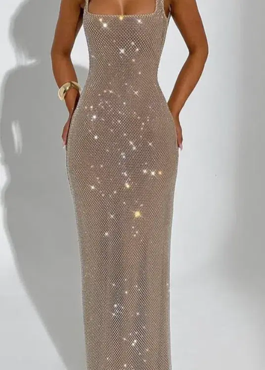 Petra Maxi Dress in Gold - Image 4