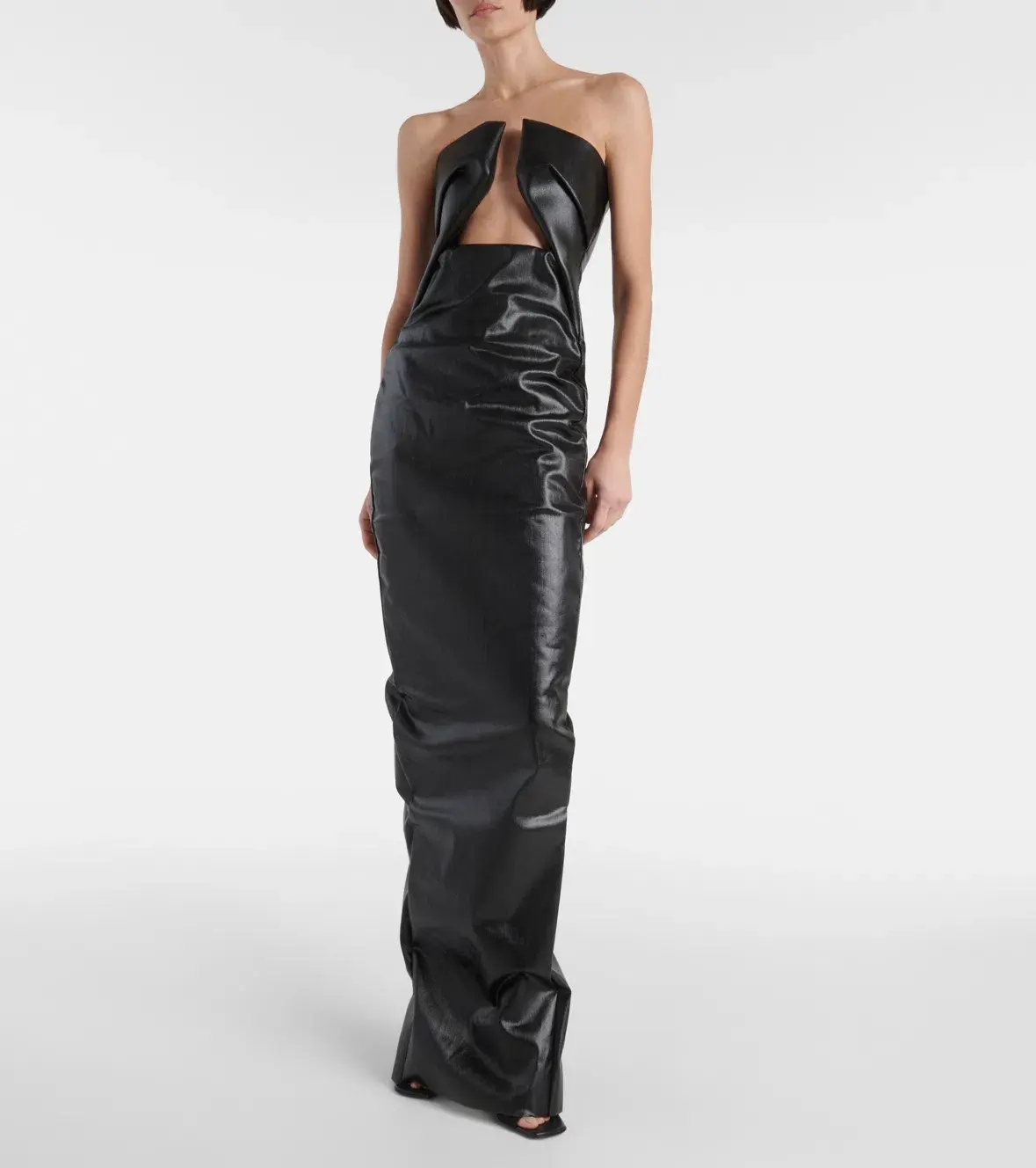 Rick Owens - Black Prong Denim Maxi Dress - Size 44 (12) - Image 4