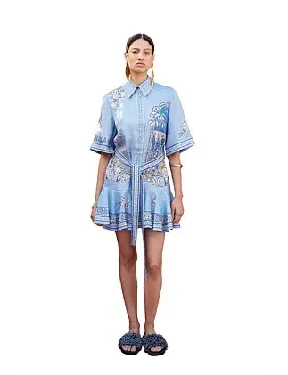 Alemais VILLA ROMANTICA MINI DRESS Blue Size 12 for rent on The Volte - main image