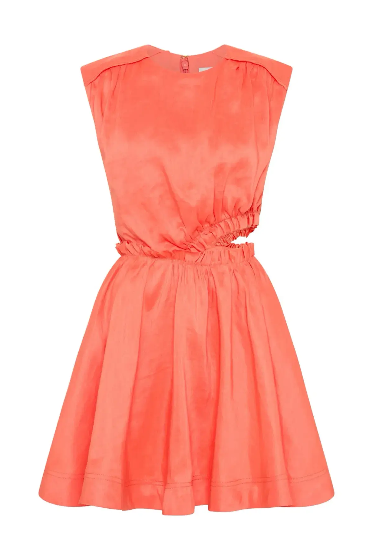 Aje Holly Cut Out Mini Dress Coral SIZE 16  - Image 3