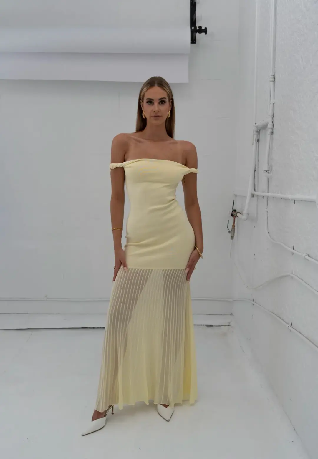 Sir Elia Off Shoulder Twist Dress- 3 for rent on The Volte - main image