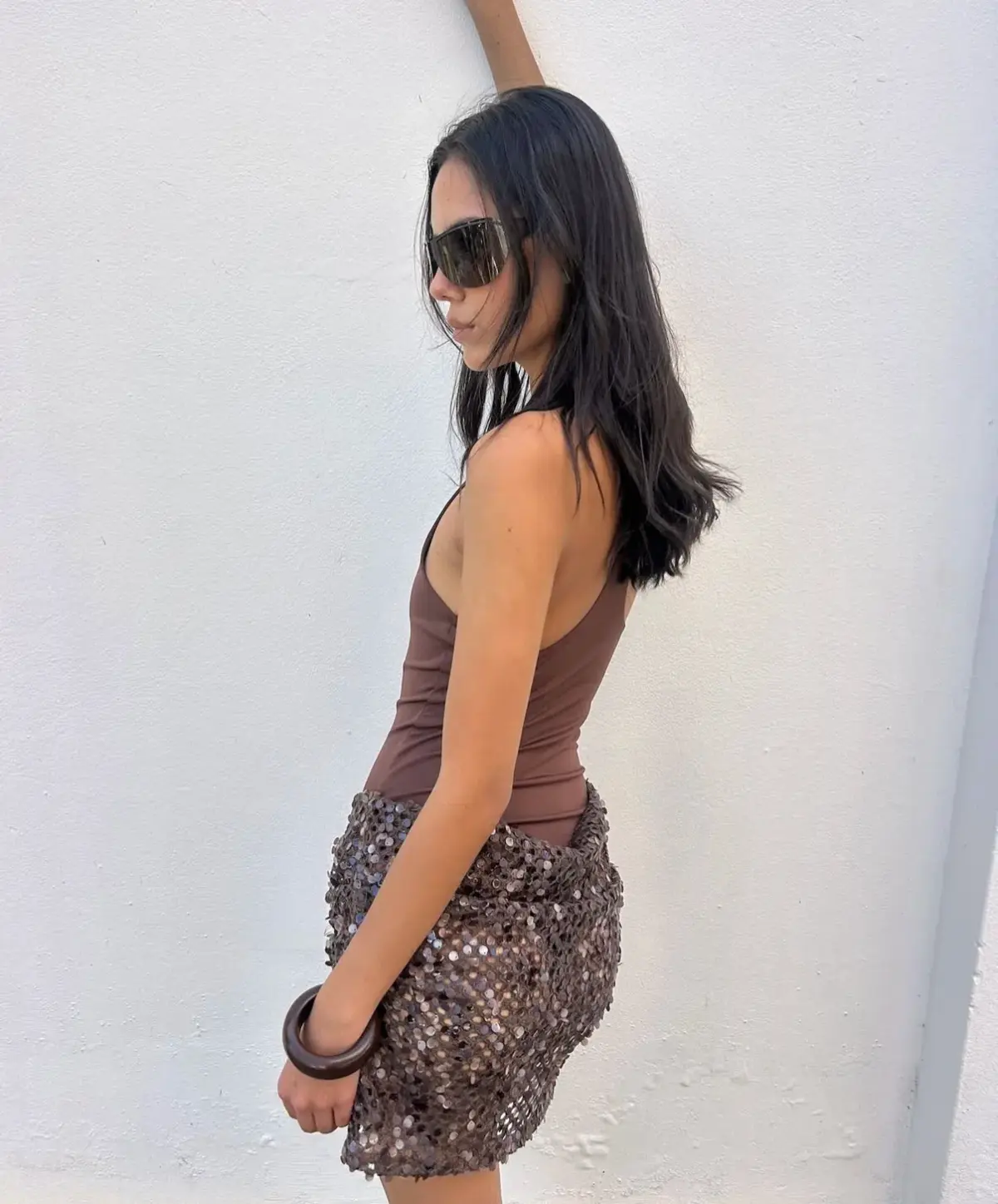 Benni Ariel Mini Dress Cocoa - Image 2