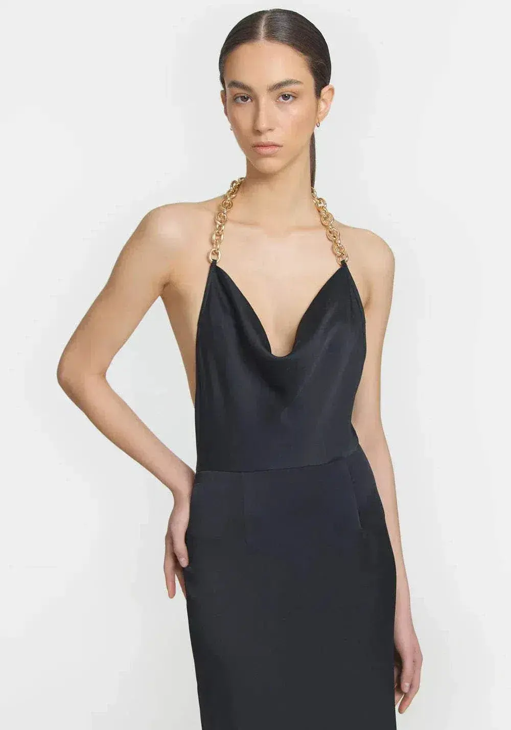 Viktoria and Woods Ageless Chain Dress in Black - Image 4