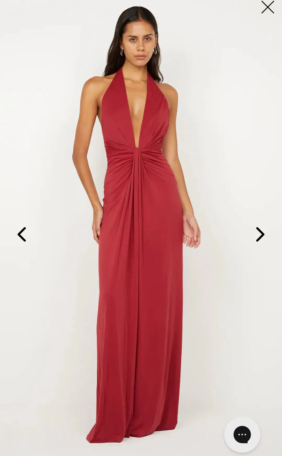 Bec + Bridge Susie Plunge Maxi Dress in Cherry AU6 for rent on The Volte - main image