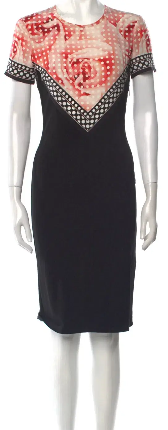 Roberto Cavalli Rose knee length dress for rent on The Volte - main image