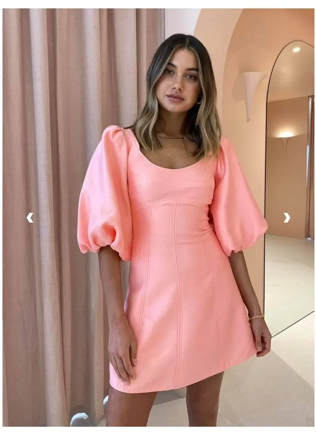CAMILLA AND MARC CLAUDIA MINI DRESS PINK SIZE 8 for rent on The Volte - main image