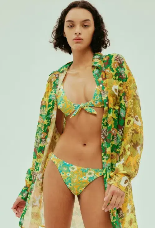 Alemais Jeff Spliced Beach Shirt for rent on The Volte - main image