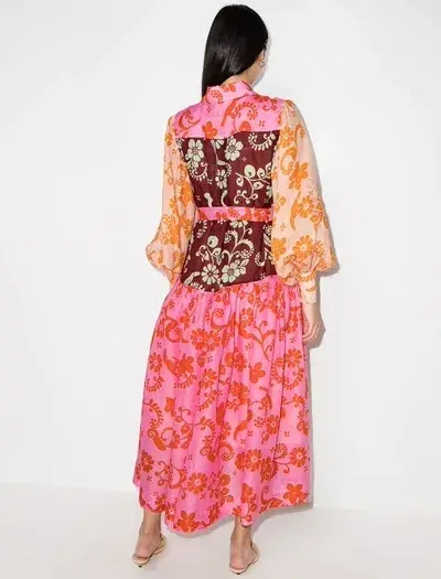 Alemais Luis Dress Multi Patchwork Dress for rent on The Volte - main image