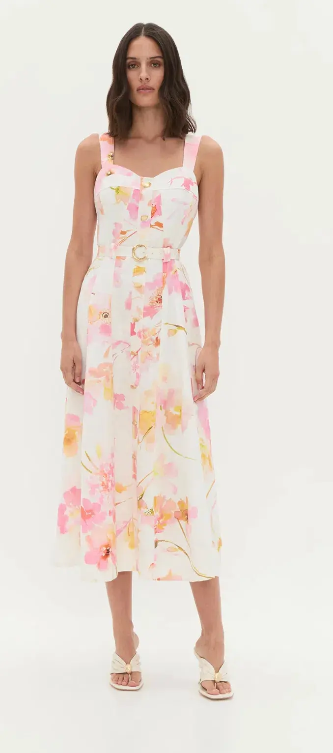 Aje Zarie Midi Dress size 8 for rent on The Volte - main image