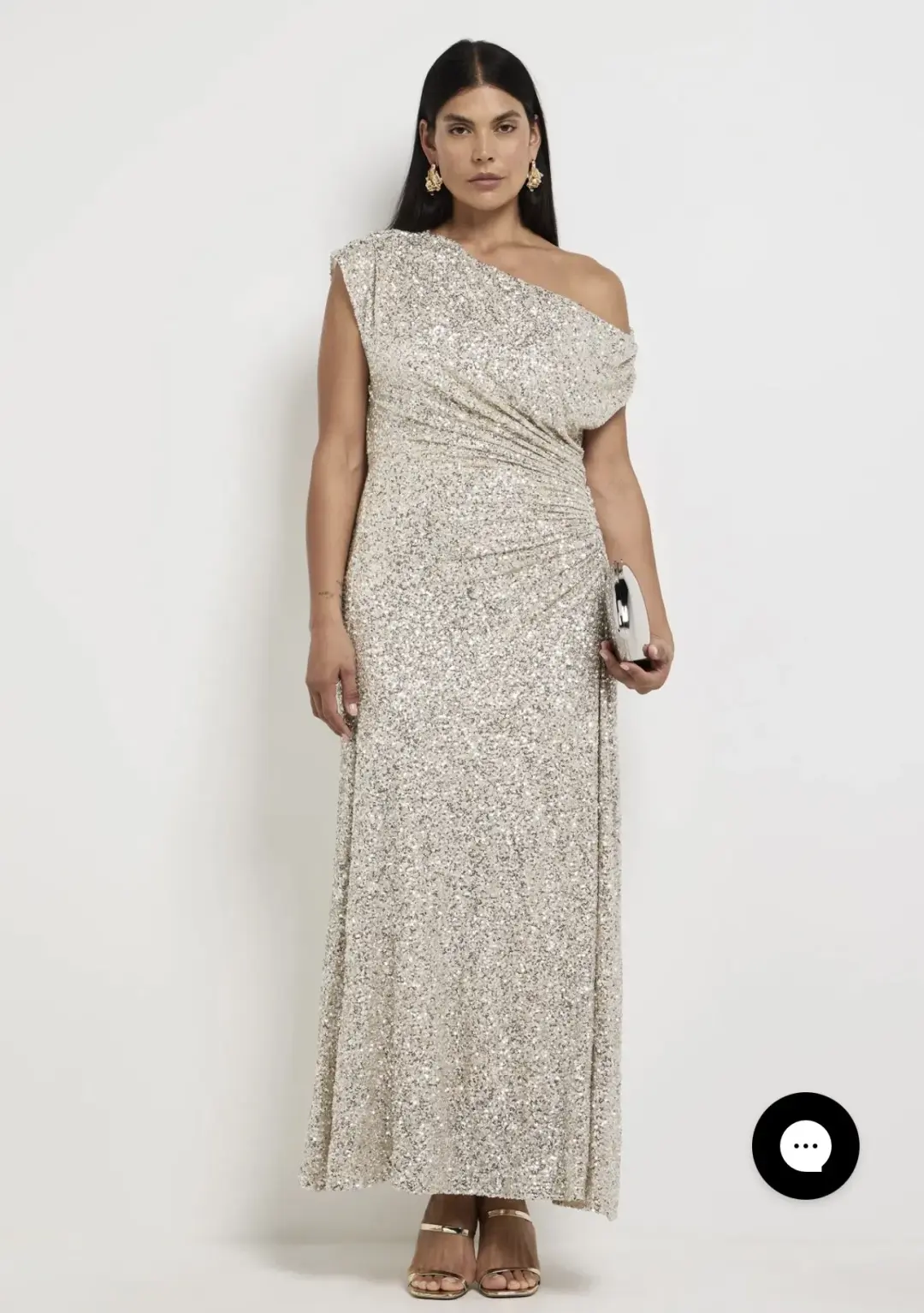 SHEIKE MARTINA MAXI DRESS SILVER SZ14 for rent on The Volte - main image