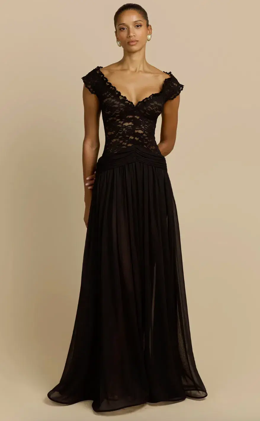 Arcina Ori, ARABELLA DRESS, black, Midi size 8 for rent on The Volte - main image