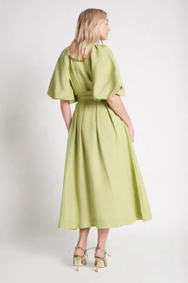 Aje Evermore Midi Dress Bayleaf Green Size XS / AU 4 for rent on The Volte - main image