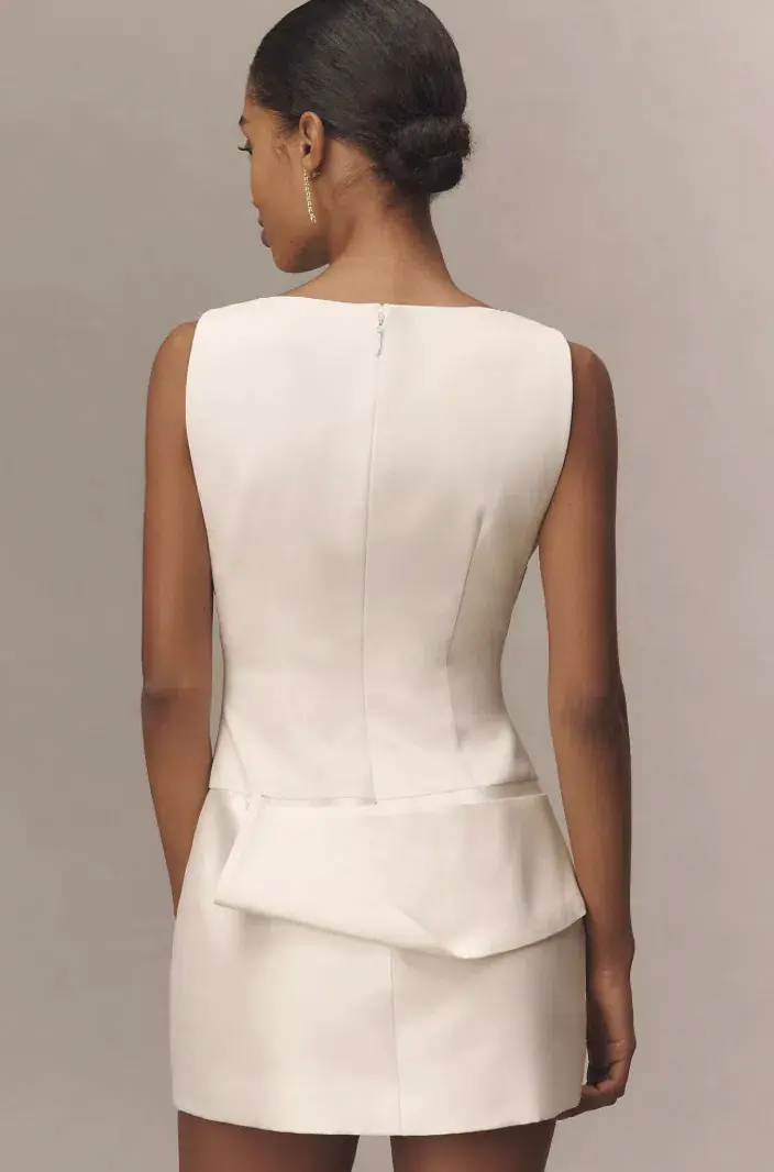 Rachel Gilbert Rikki Sleeveless Mini Dress in White, AU 10 - Image 2