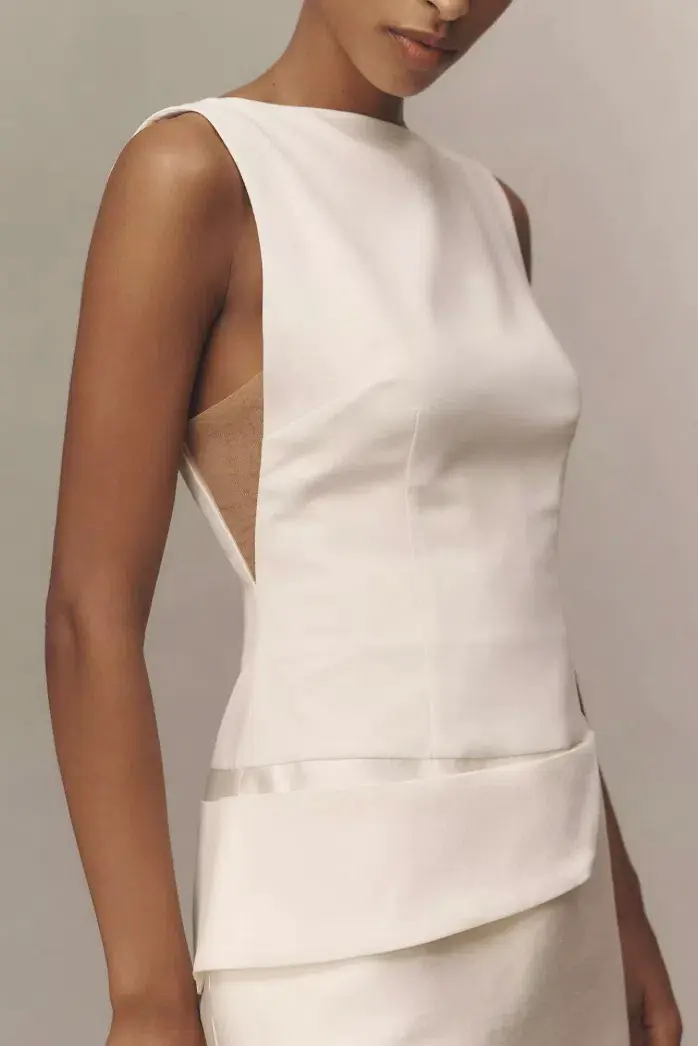 Rachel Gilbert Rikki Sleeveless Mini Dress in White, AU 10 for rent on The Volte - main image