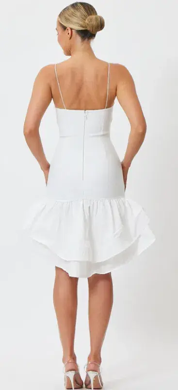 Reagan Mini Dress White by BIANCA AND BRIDGETT for rent on The Volte - main image