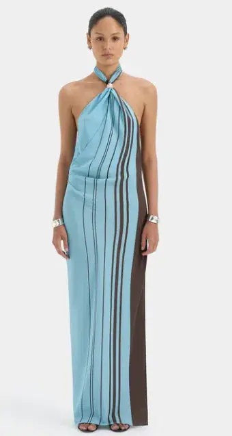 Rioja Halter Scarf Maxi Dress by SIR. - Image 1
