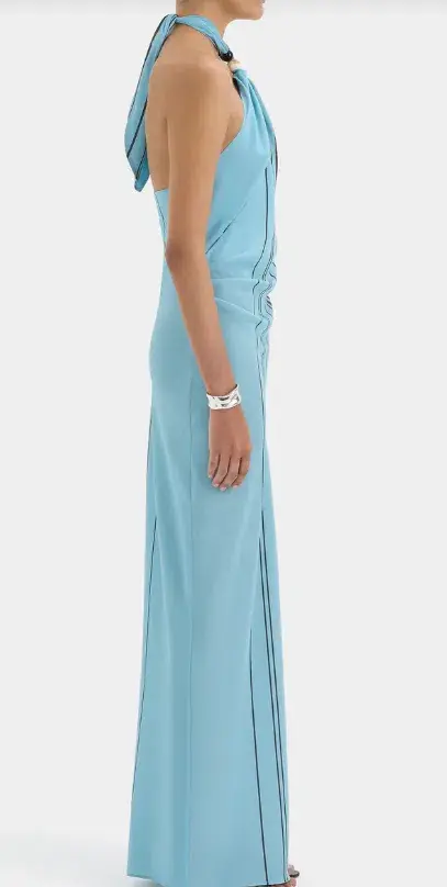 Rioja Halter Scarf Maxi Dress by SIR. for rent on The Volte - main image