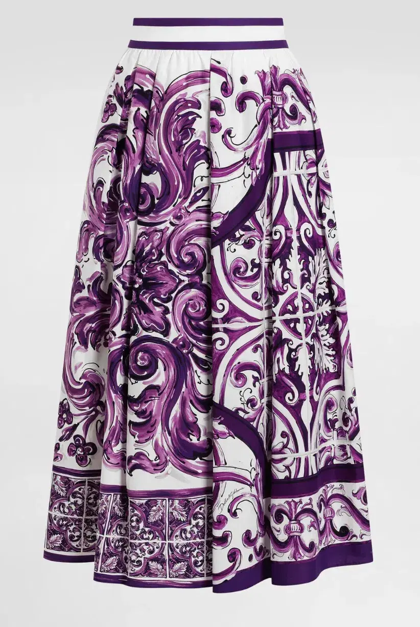 DOLCE & GABBANA Majolica print bustier and skirt (AU 6) for rent on The Volte - main image