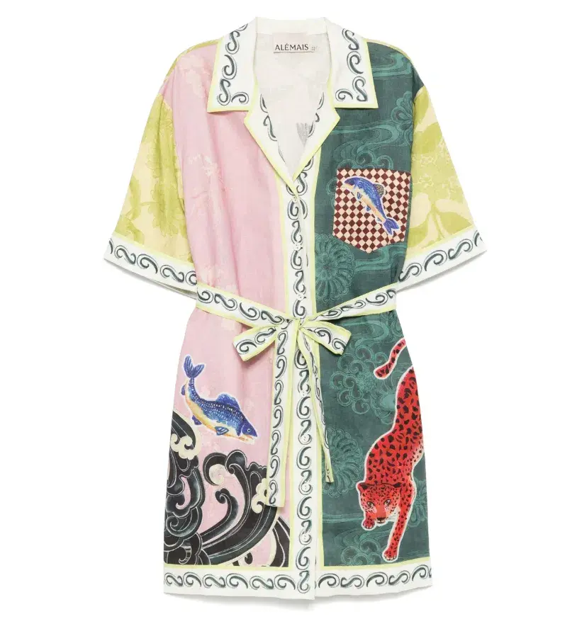 Alémais Rochester belted linen minidress 14 - Image 1