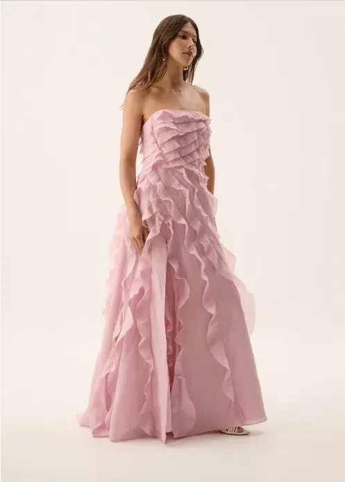 Aje Allairie Maxi Gown - Chalk Pink - Image 2