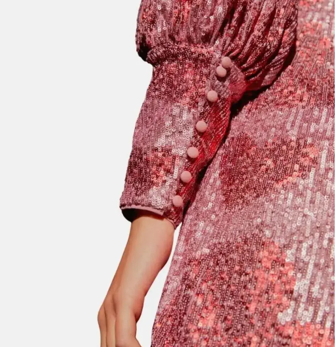 Farm Rio Hearts Sequin Mini Dress sz M for rent on The Volte - main image