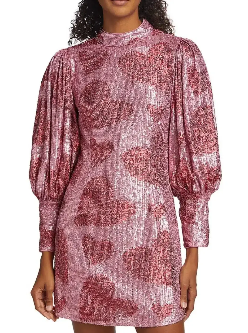 Farm Rio Hearts Sequin Mini Dress sz M for rent on The Volte - main image