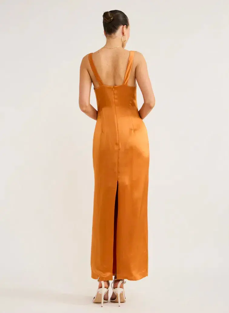Anna Quan Liliana midi dress in kumquat size AU12 - Image 3