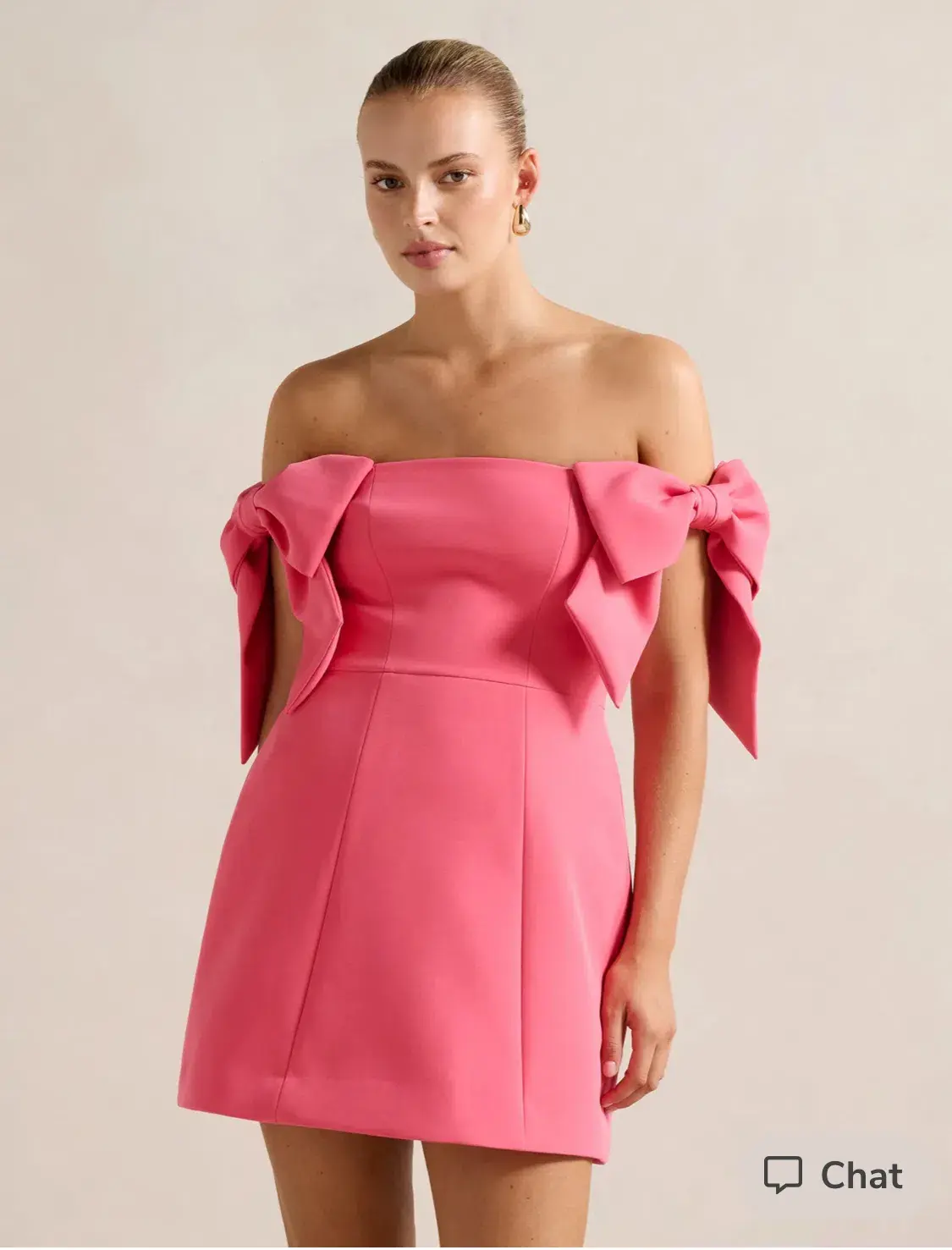 Forever New - Adalyn Mini Bow Dress Hot Pink Size 12  - Image 1