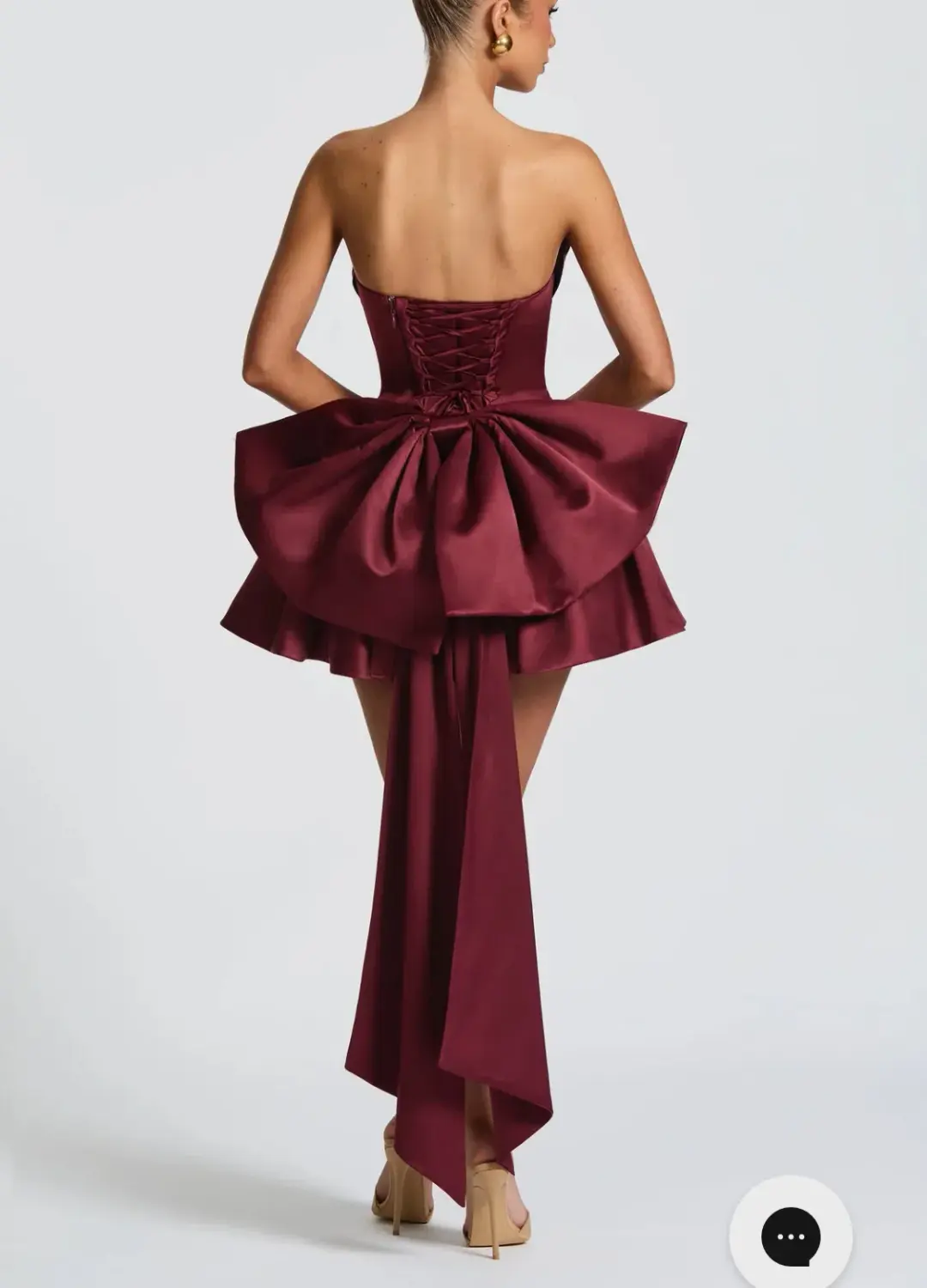 Baby Boo - Trinity Mini Dress Burgundy Size 12 for rent on The Volte - main image